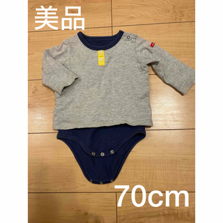 ミキハウス(mikihouse)の【美品】ロンパース　70 ミキハウス　ボディ　シャツ　スーツ　ベビー　男の子(ロンパース)