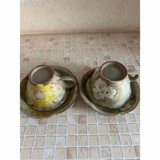 コーヒーカップ、ソーサー2客(グラス/カップ)