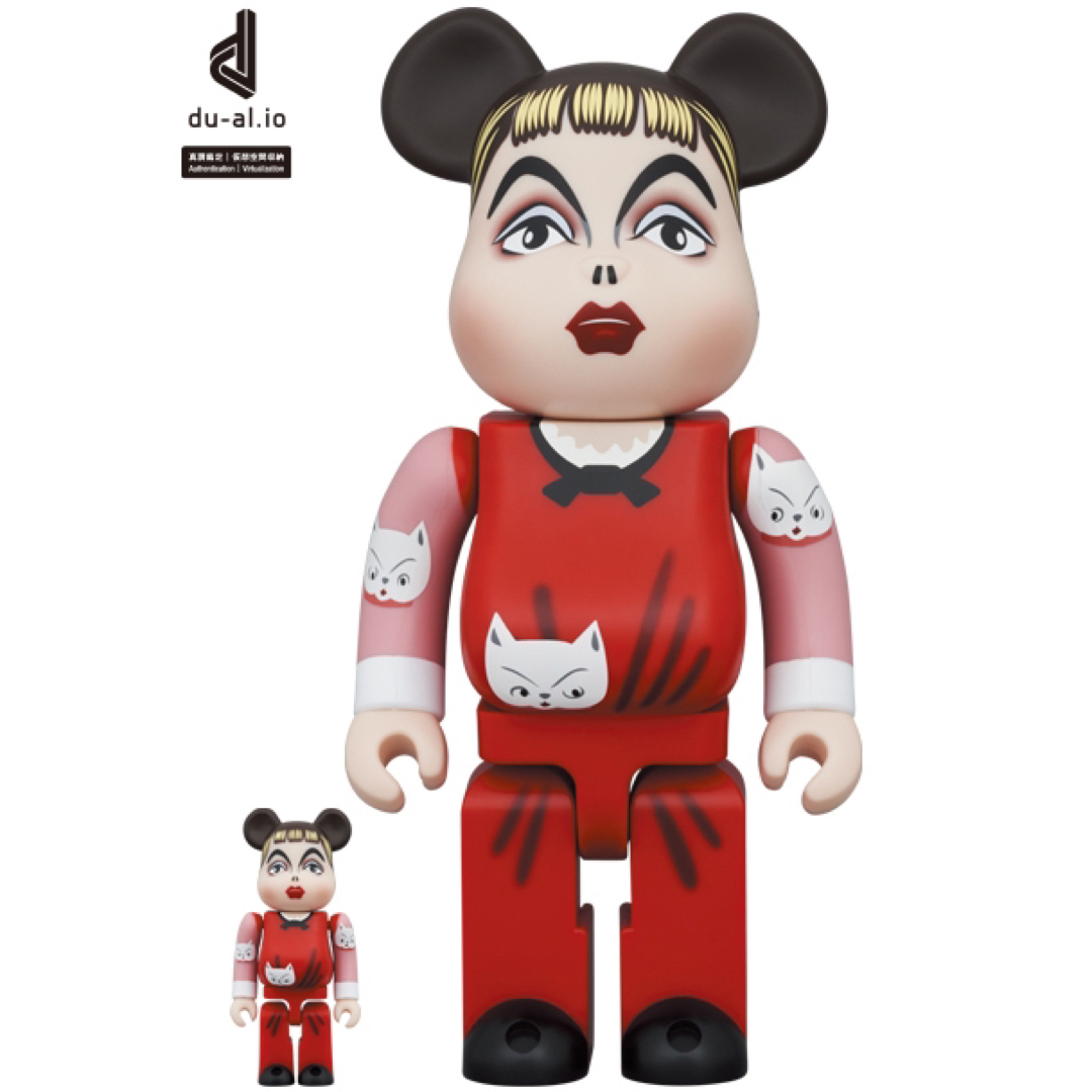 MEDICOM TOY(メディコムトイ)のBE@RBRICK 金子國義 "猫が好き" 100％ & 400％ エンタメ/ホビーのフィギュア(その他)の商品写真