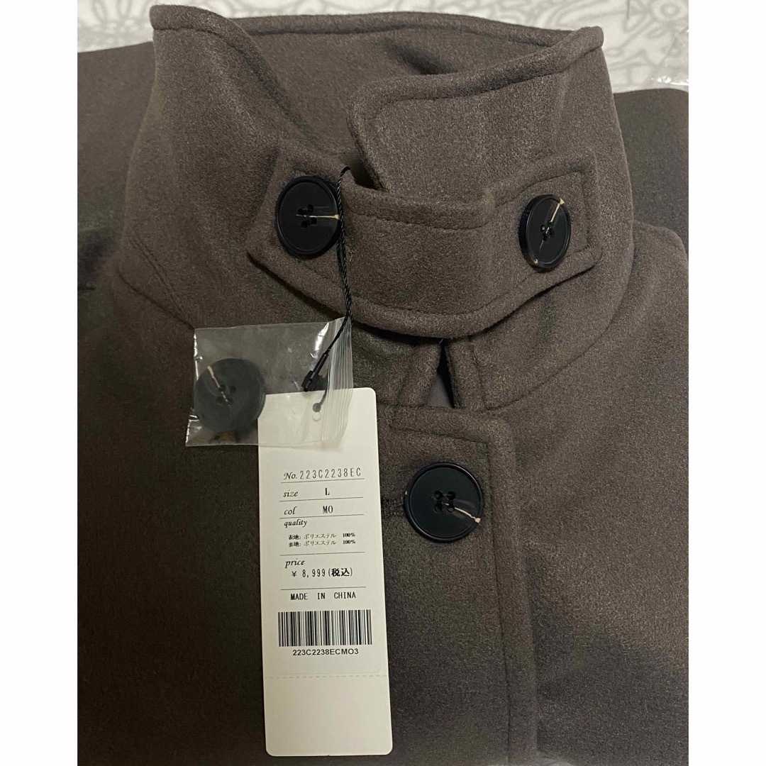 ロングコート　L モカ レディースのジャケット/アウター(ロングコート)の商品写真