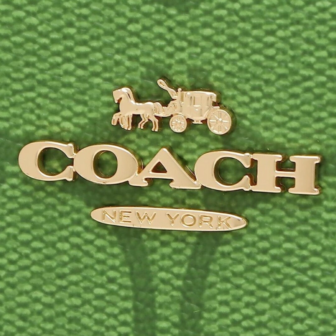 COACH - 新品未使用COACHコーチ！長財布ストラップ付き！グリーンの