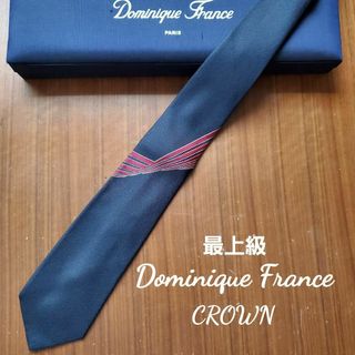 タイユアタイ(TIE YOUR TIE)の最上級　美品　ドミニクフランス　ネイビー　美しいデザインのネクタイ(ネクタイ)