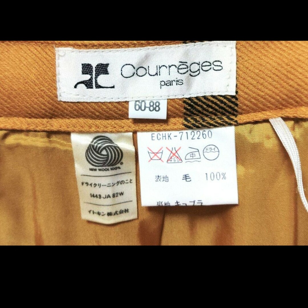Courreges(クレージュ)の✨新品✨Courreges★ウール★プリーツスカート★size60/88 レディースのスカート(ひざ丈スカート)の商品写真