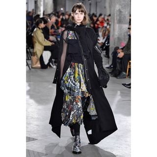 sacai - sacai サカイ 21AW ウールフリンジ マフラースカート ブラウン ...