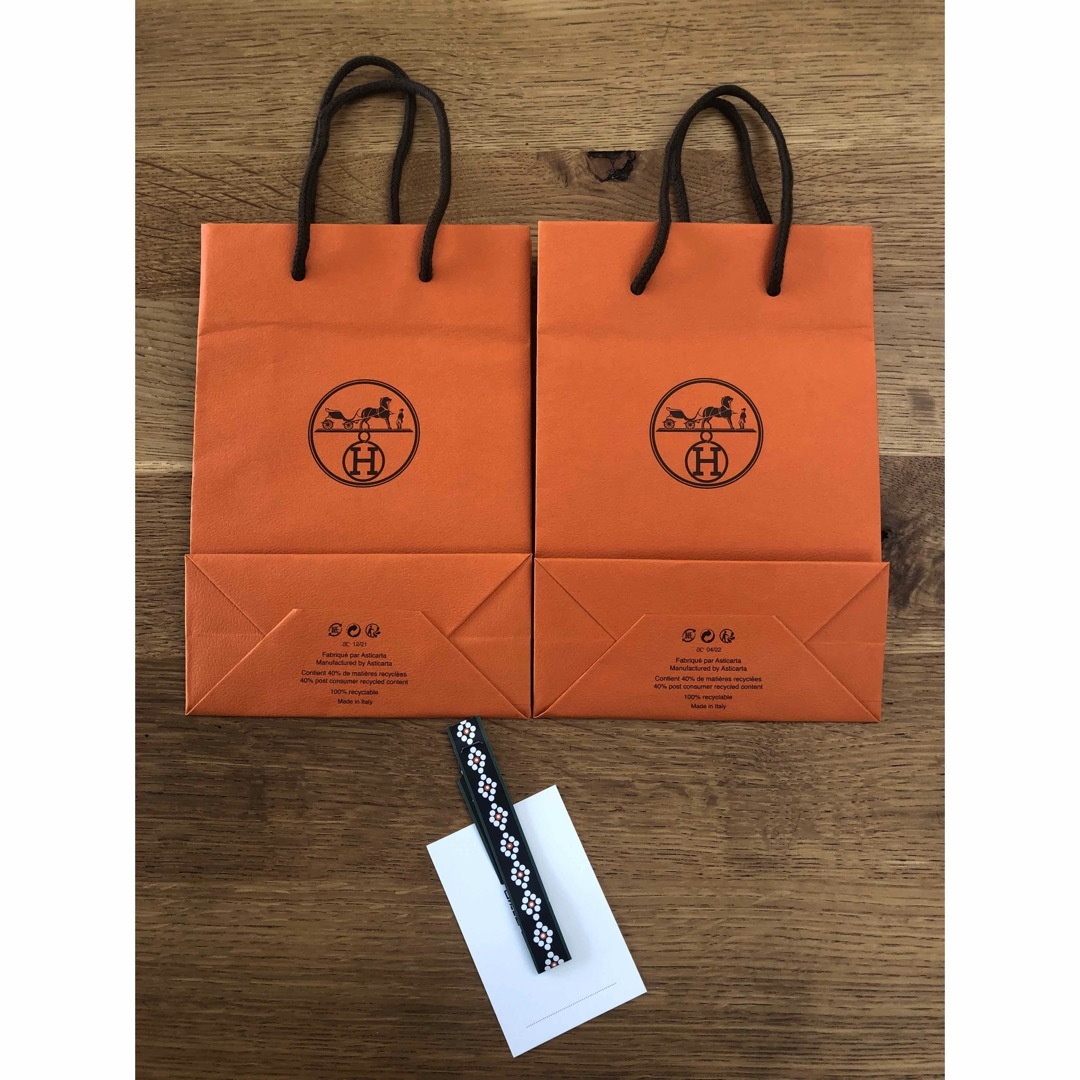 Hermes - エルメスショッパー 紙袋 小 2枚セットの通販 by 空's shop ...