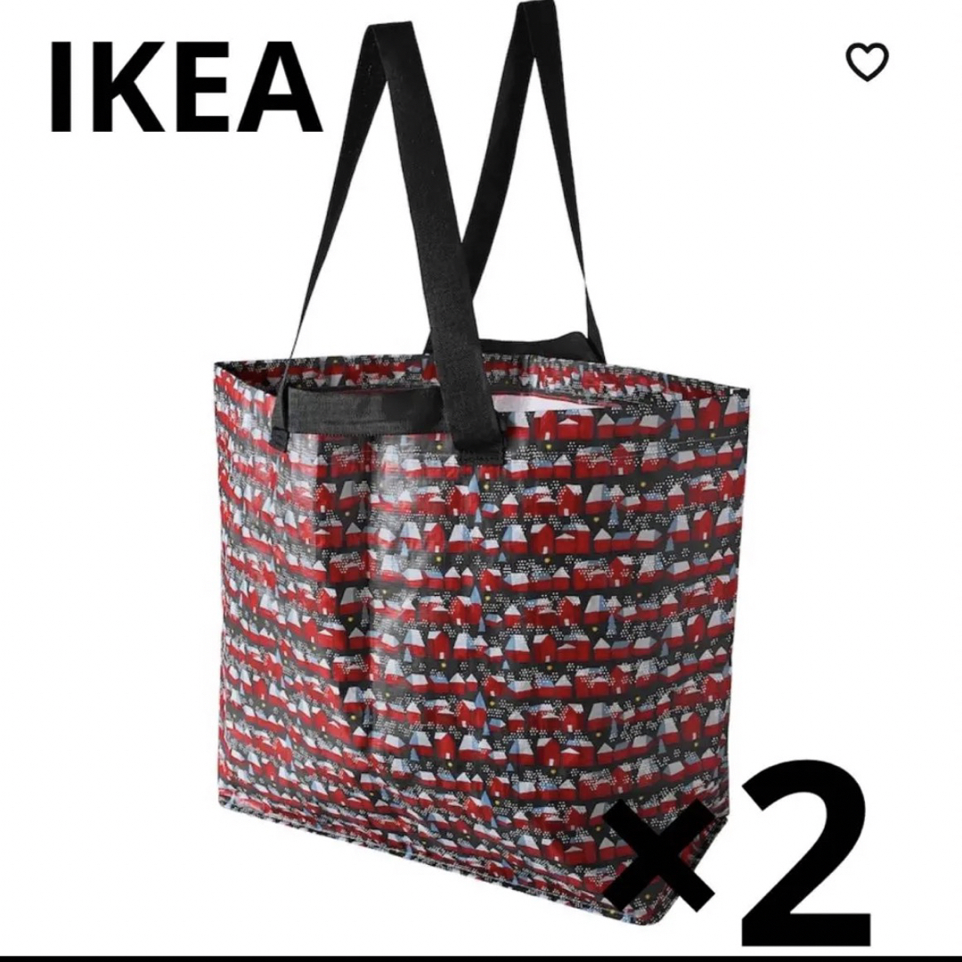 IKEA(イケア)の新品 IKEA バッグ クリスマスバッグ M2枚セット インテリア/住まい/日用品のキッチン/食器(収納/キッチン雑貨)の商品写真