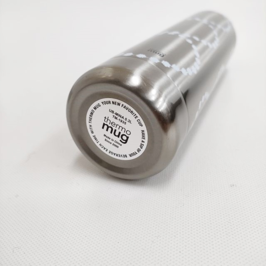 mina perhonen(ミナペルホネン)のmina perhonen 新品 tambourine thermo mug Umbrella Bottle 水筒 ボトル タンブラー シルバー ミナペルホネン【中古】4-0115G♪ インテリア/住まい/日用品のキッチン/食器(弁当用品)の商品写真