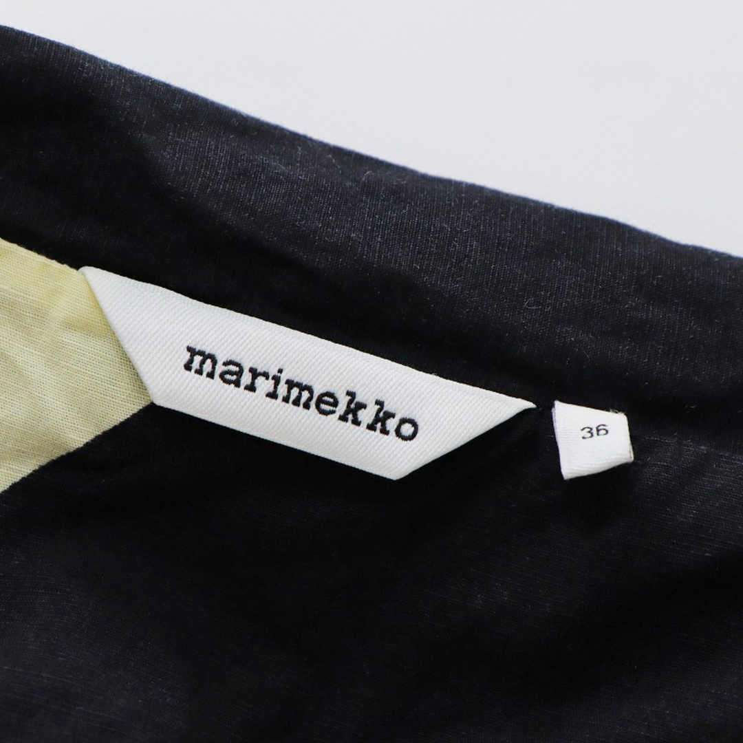 marimekko(マリメッコ)のマリメッコ marimekko Iso Pampula Valoisa シャツワンピース 36/ブラック ベージュ イエロー系【2400013704984】 レディースのワンピース(その他)の商品写真