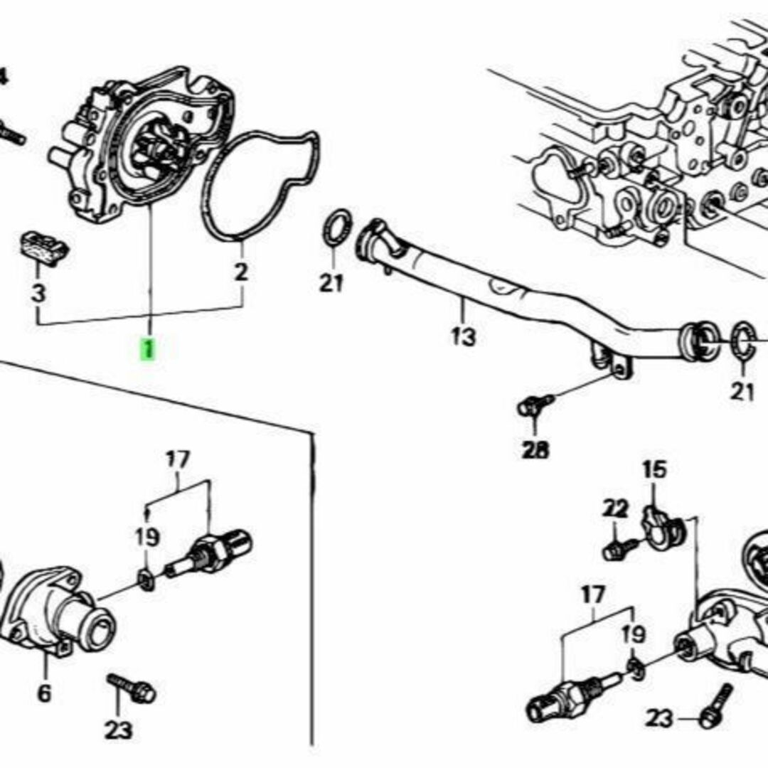 ホンダ アコード E-CD6 ウォーターポンプCOMP