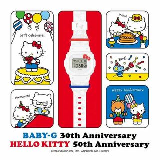 カシオ(CASIO)のCASIO BABY-G ハローキティ50周年限定 コラボモデル  ポーチ付き(キャラクターグッズ)