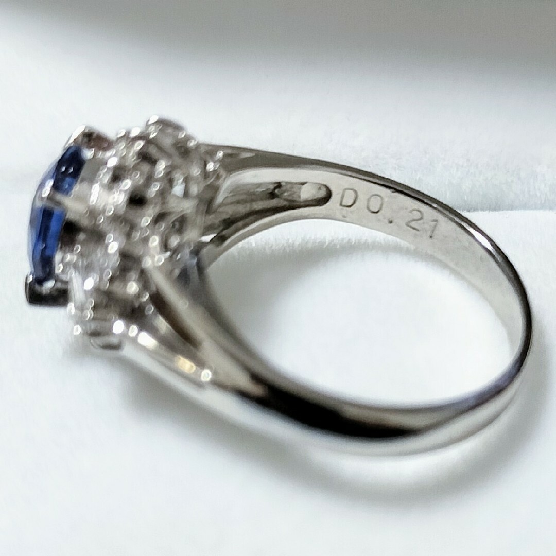 ダイヤモンド×サファイア リング Pt900 0.99ct 4.6g レディースのアクセサリー(リング(指輪))の商品写真