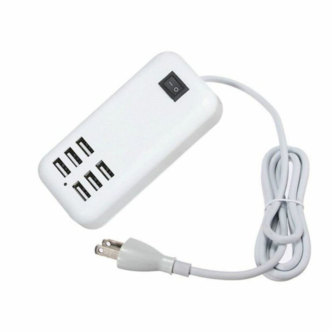 激安！USB 充電器 コンセント 6ポート スマホ/家電/カメラのスマートフォン/携帯電話(バッテリー/充電器)の商品写真