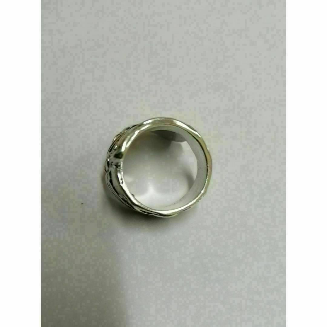 【A137】リング　メンズ　指輪　シルバー　フラワー　花　20号 メンズのアクセサリー(リング(指輪))の商品写真