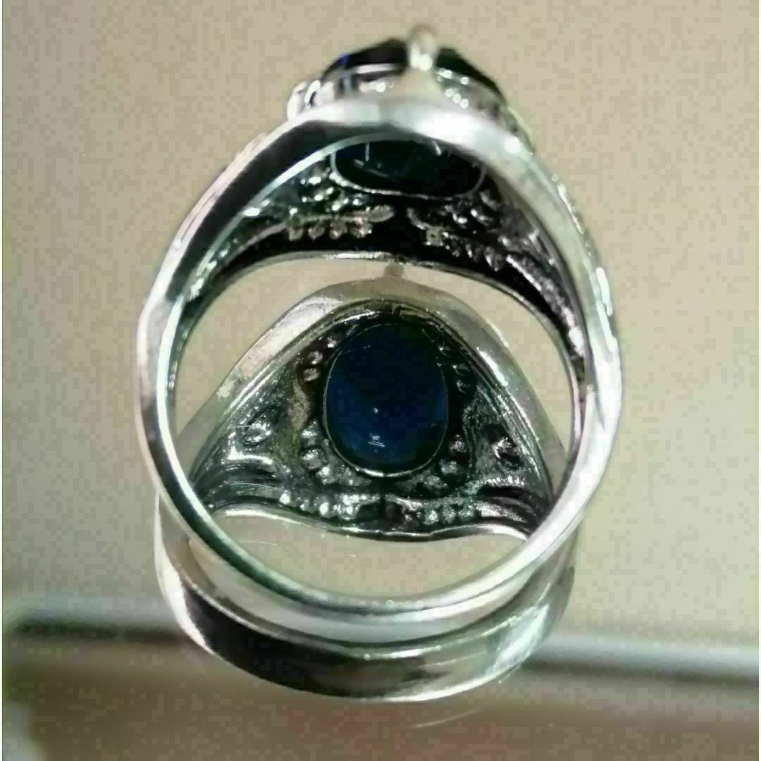 【A139】リング　メンズ　レディース　指輪　ブルー　青　アクセサリー　20号 メンズのアクセサリー(リング(指輪))の商品写真
