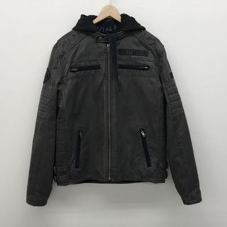 ハーレーダビッドソン(Harley Davidson)の『USED』 HARLEY DAVIDSON ハーレーダビッドソン デニムジャケット パーカー付 98549-14UM その他アウター コットン/ポリエステル  /ポリウレタン ブラック/グレー系【中古】(その他)