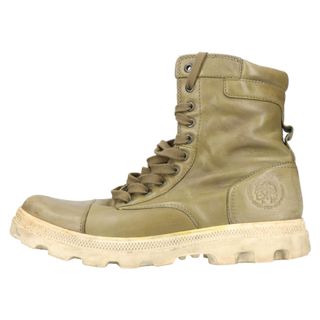 ディーゼル(DIESEL)のDIESEL ディーゼル BUTCH レースアップ ハイカット レザーブーツスニーカー カーキ US10/28cm(スニーカー)