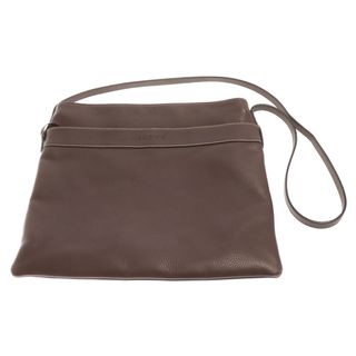 ロエベ(LOEWE)のLOEWE ロエベ ロゴエンボス スクエア レザーショルダーバッグ ブラウン 060402(ショルダーバッグ)