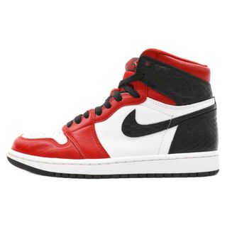 ナイキ(NIKE)のNIKE ナイキ AIR JORDAN 1 WMNS RETRO HIGH OG SATIN RED SNAKE エアジョーダン1 ウィメンズ レトロ サテンレッド ハイカットスニーカー US9/26cm CD0461-601(スニーカー)