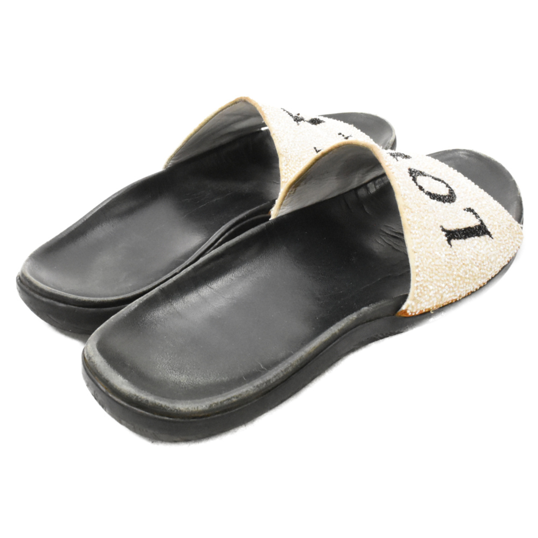 LOVELESS(ラブレス)のLOVELESS ラブレス ビーズロゴサンダル ホワイト/ブラック 43/27.5CM メンズの靴/シューズ(サンダル)の商品写真