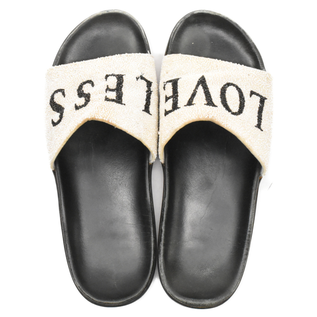 LOVELESS(ラブレス)のLOVELESS ラブレス ビーズロゴサンダル ホワイト/ブラック 43/27.5CM メンズの靴/シューズ(サンダル)の商品写真