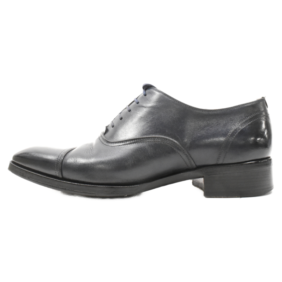 31センチワイズTOM FORD トムフォード LEATHER GIANNI LACE UP CAP TOE キャップトゥ レザー レースアップ ドレスシューズ ネイビー J0104