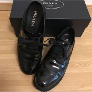 プラダ(PRADA)の新品同様　極美品　PRADA レザー　スニーカー　ローファー　27.5㎝　(スニーカー)