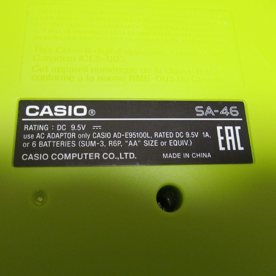 CASIO(カシオ)のカシオ　電子キーボード SA-46 楽器の鍵盤楽器(キーボード/シンセサイザー)の商品写真