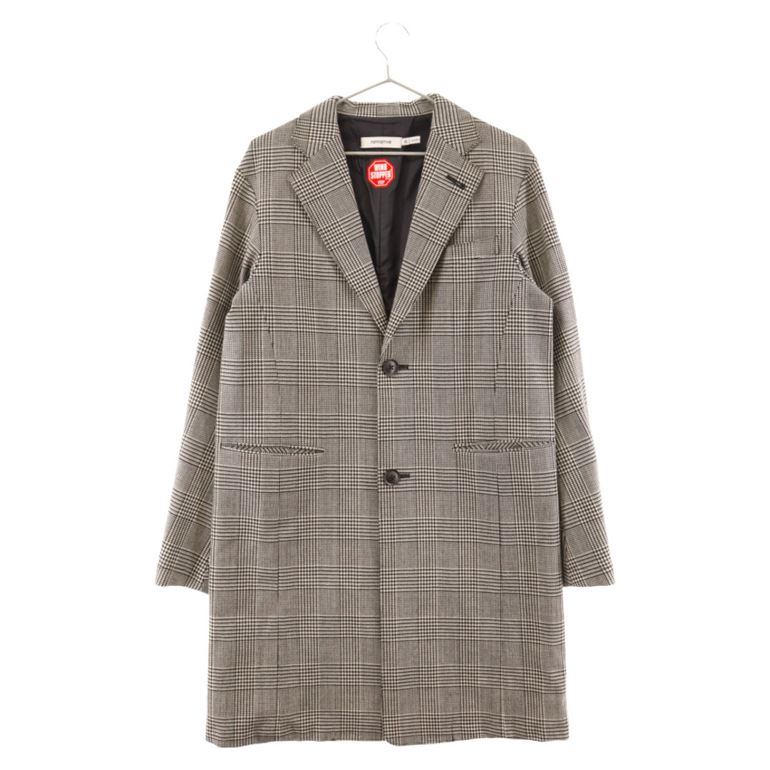 90センチ身幅nonnative ノンネイティブ OFFICER COAT WOOL GREN CHECK WITH WINDSTOPPER NN-J2606 オフィサーコート グレンチェック ゴア ウインド グレー NN-J2606