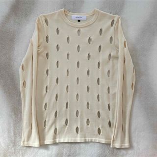 ルシェルブルー(LE CIEL BLEU)のlecielblue ルシェルブルー Big Eyelet Knit Tops(カットソー(長袖/七分))