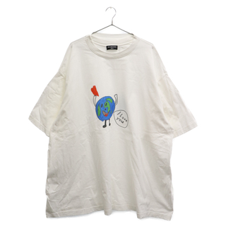 バレンシアガ(Balenciaga)のBALENCIAGA バレンシアガ Love Earth ラブ アースプリント 半袖Tシャツ カットソー ホワイト 657059(Tシャツ/カットソー(半袖/袖なし))
