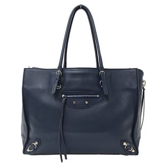 バレンシアガ(Balenciaga)のバレンシアガ BALENCIAGA バッグ レディース ブランド ハンドバッグ ショルダーバッグ 2way レザー ペーパー B4 ネイビー 432596 手さげ 肩がけ おしゃれ おでかけ 紺色  【中古】(ハンドバッグ)