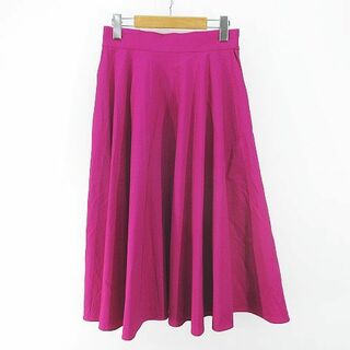 ユナイテッドアローズ(UNITED ARROWS)のユナイテッドアローズ ミモレ丈 フレアスカート スカート 38 紫 パープル 綿(ロングスカート)