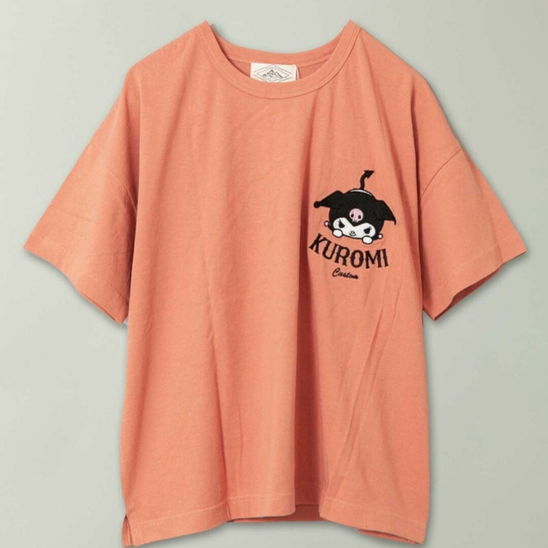 ★新品★JUICY×KUROMI クロミ 総刺繍Tシャツ オレンジ色 レディースのトップス(Tシャツ(半袖/袖なし))の商品写真