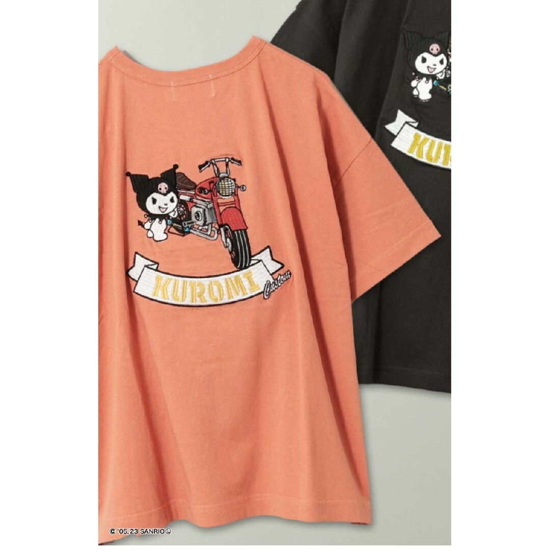 ★新品★JUICY×KUROMI クロミ 総刺繍Tシャツ オレンジ色 レディースのトップス(Tシャツ(半袖/袖なし))の商品写真