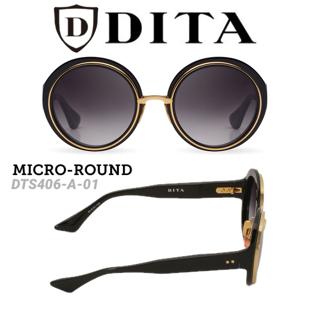 DITA(ディータ)の新品 定価9.4万円 DITA / ディータ MICRO-ROUND ブラック メンズのファッション小物(サングラス/メガネ)の商品写真