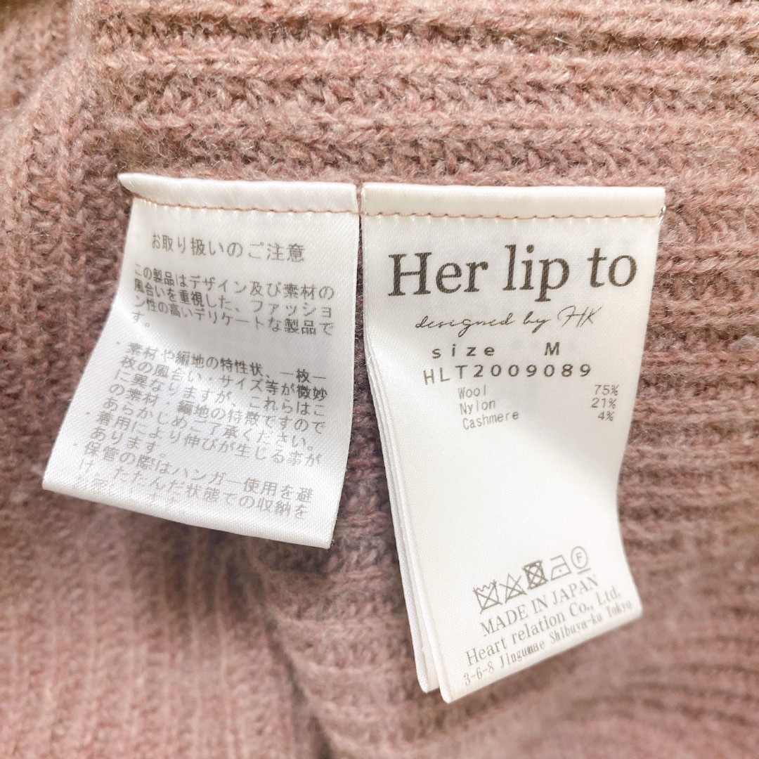 Her lip to - ⭐︎ Her lip to カシミヤ ニットワンピースの通販 Her lip to - ⭐︎ Her lip to カシミヤ ニットワンピースの通販