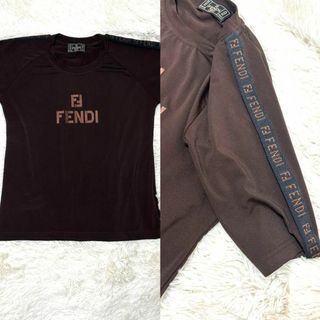 FENDI - FENDI ロゴ バイカラー Tシャツ お洒落 サテン トレーナー 