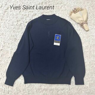 イヴサンローラン(Yves Saint Laurent)のイヴサンローラン Yves Saint Laurent ロゴ刺繍 ウールニット(ニット/セーター)