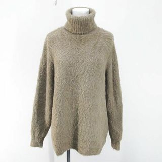 ザラ(ZARA)のザラ 長袖 ニット セーター タートルネック M 茶系 ブラウン リブ 無地(ニット/セーター)