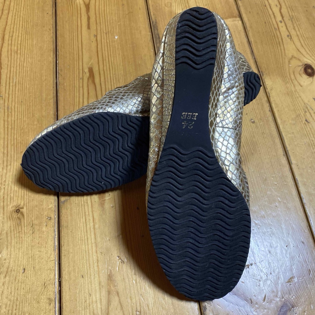 Casual Monet モネ パンプス ウエッジ 24cm GOLD レディースの靴/シューズ(ハイヒール/パンプス)の商品写真
