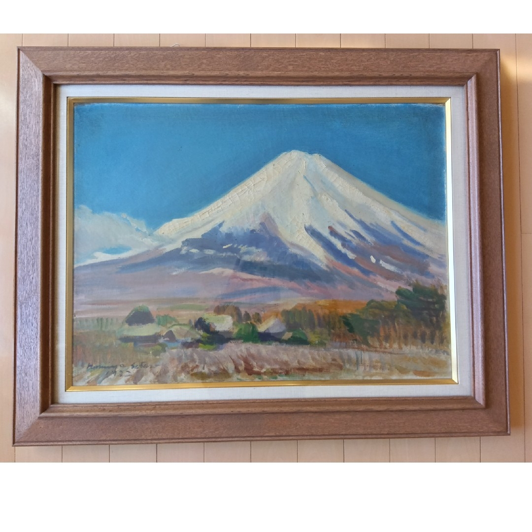 富士山　油絵 エンタメ/ホビーの美術品/アンティーク(絵画/タペストリー)の商品写真