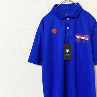 DESCENTE - 【未使用タグ付き】ポロシャツ 半袖 デサント ロゴプリント オールジャパン L