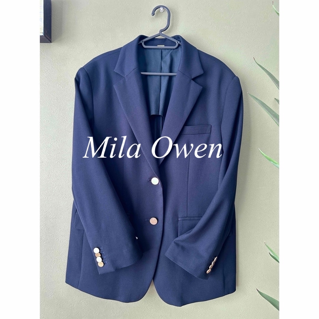 Mila Owen(ミラオーウェン)の未使用 美品 [Mila Owen] 金ボタン 紺 ブレザー ジャケット レディースのジャケット/アウター(テーラードジャケット)の商品写真