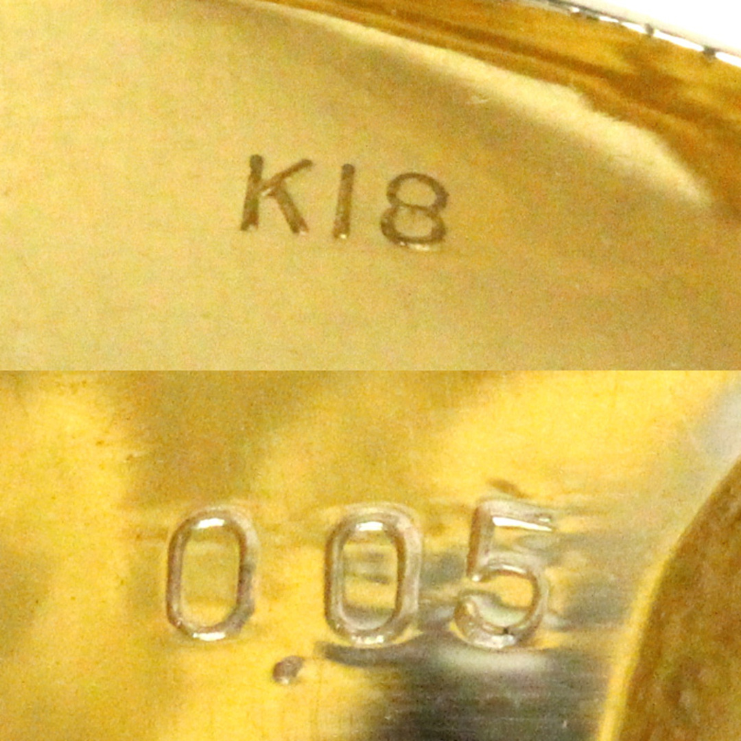 K18YG イエローゴールド トラ 虎 リング・指輪 ダイヤモンド0.05ct 24号 21.3g メンズ【中古】【美品】 メンズのアクセサリー(リング(指輪))の商品写真