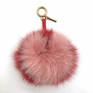 フェンディ(FENDI)の【新品同様】FENDI　フェンディ　ポンポンチャーム　バッグチャーム　フォックス　赤/ピンク　レッド/ピンク　ゴールド金具　7AR469　美品　小物　アクセサリー　プレゼント　レディース 【ブランドギャラリー千林店】(その他)