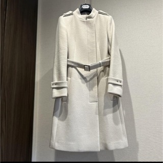 【極美品】エポカ ベルテッドコート　ベルト　ロング丈　40 M アンゴラ　羊毛