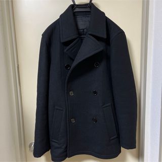 美品 Schott 756US シングルPコート 34 タイト スリム 黒 濃紺