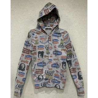 HYSTERIC GLAMOUR パーカー　総柄 アイス F