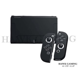 ニンテンドースイッチ(Nintendo Switch)のSwitch OLED シリコンケース 保護ケース カバー ブラック(その他)