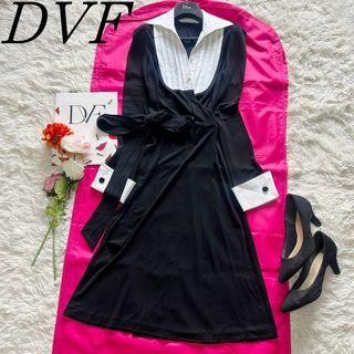 ダイアンフォンファステンバーグ(DIANE von FURSTENBERG)の【良品】DIANEvon FURSTENBERG バイカラーロングワンピース 4(ロングワンピース/マキシワンピース)